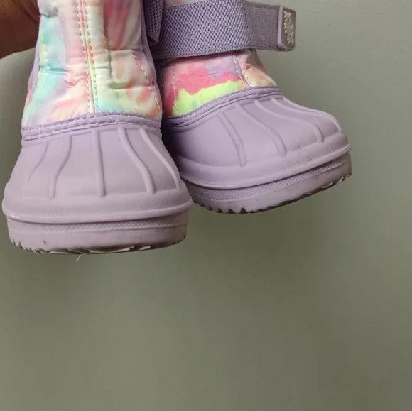 Children's Place Girls Purple/Pink Snow Boots Size 6 - Picture 2 of 10